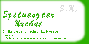 szilveszter machat business card